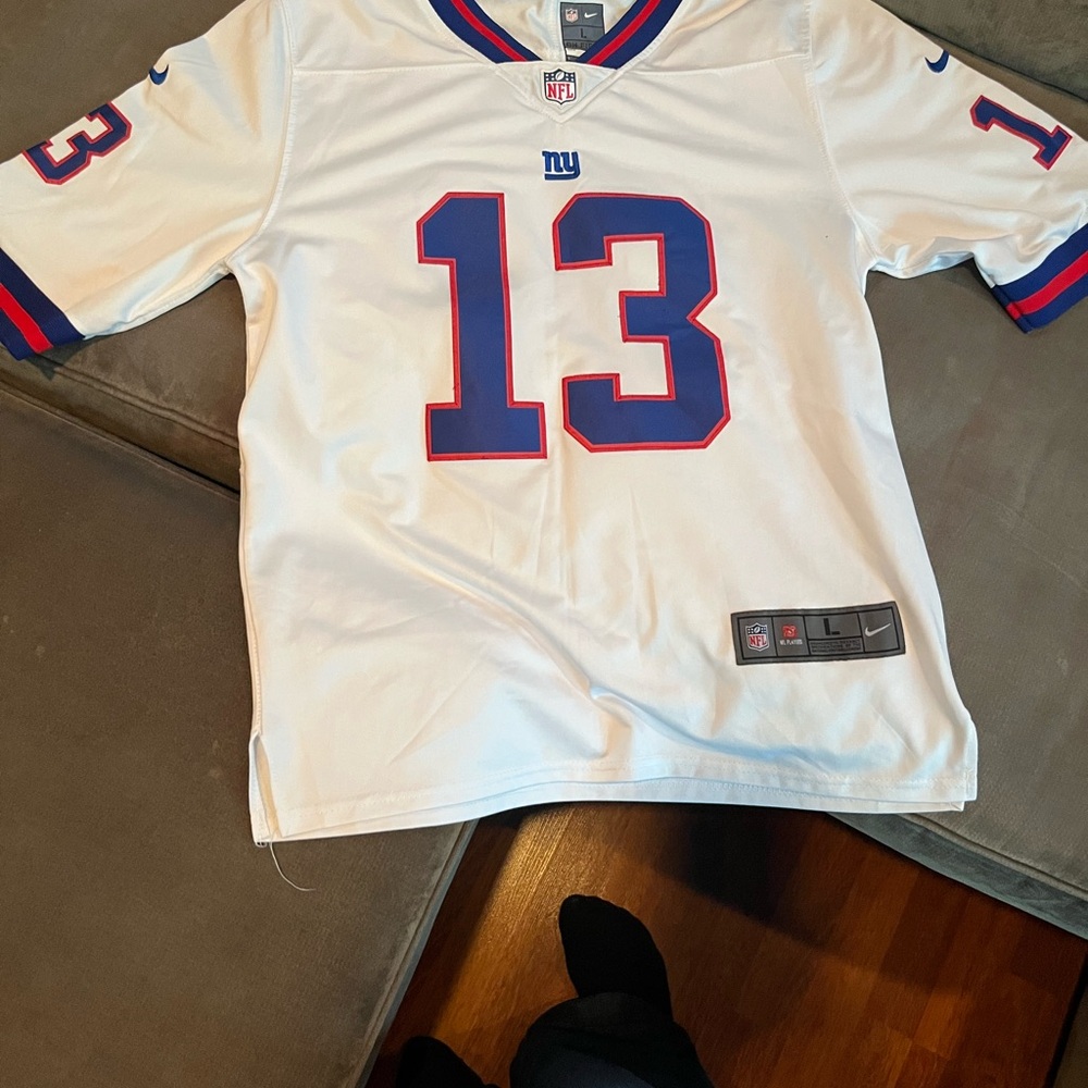 NFL White Jersey with Blue and Red Trim